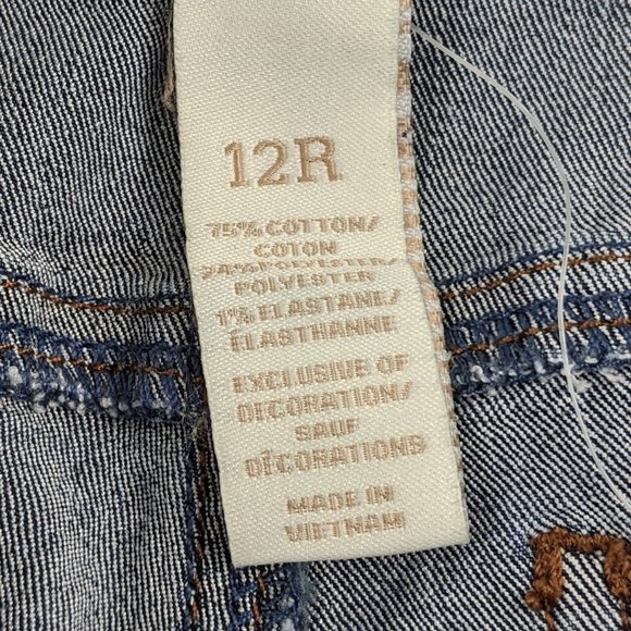 Justice faux leather laced denim shorts 12R - Picture 6 of 8